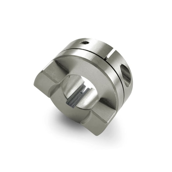 Keyed Clamp Oldham Cplg Hub, Bore 10mm, OD 33.3mm, Stainless Steel